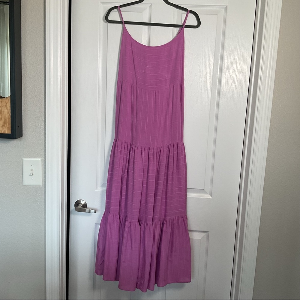 Haute Hippie Tiered Maxi Dress with Spaghetti Straps